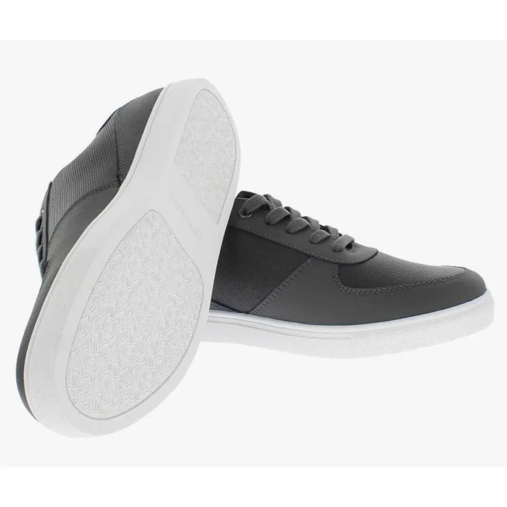 Weatherproof 11 Men Leather Sneakers Athleisure Retro Casual Shoes Vintage Gray